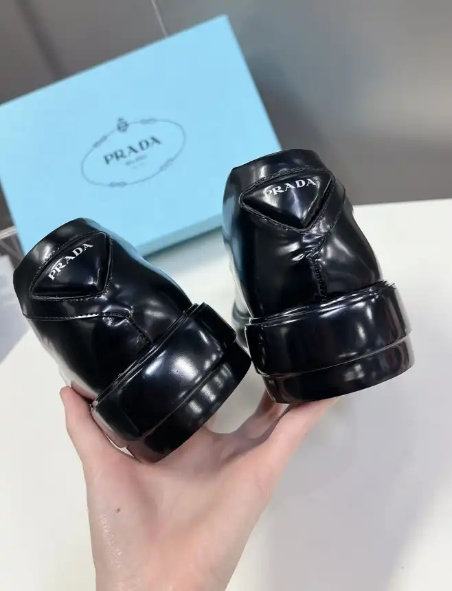 hype Prada Leather Shoes