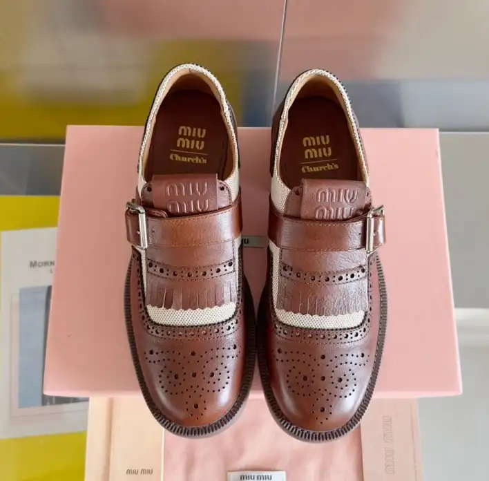 hype Miu Miu Leather Shoes