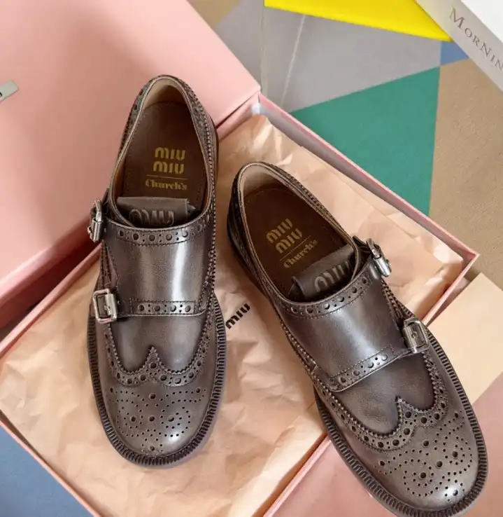 hype Miu Miu Leather Shoes