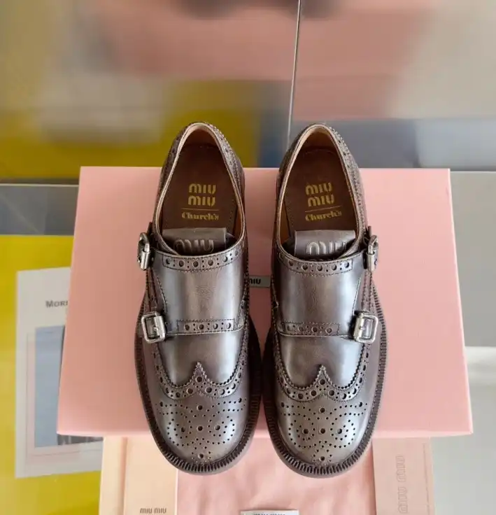 hype Miu Miu Leather Shoes