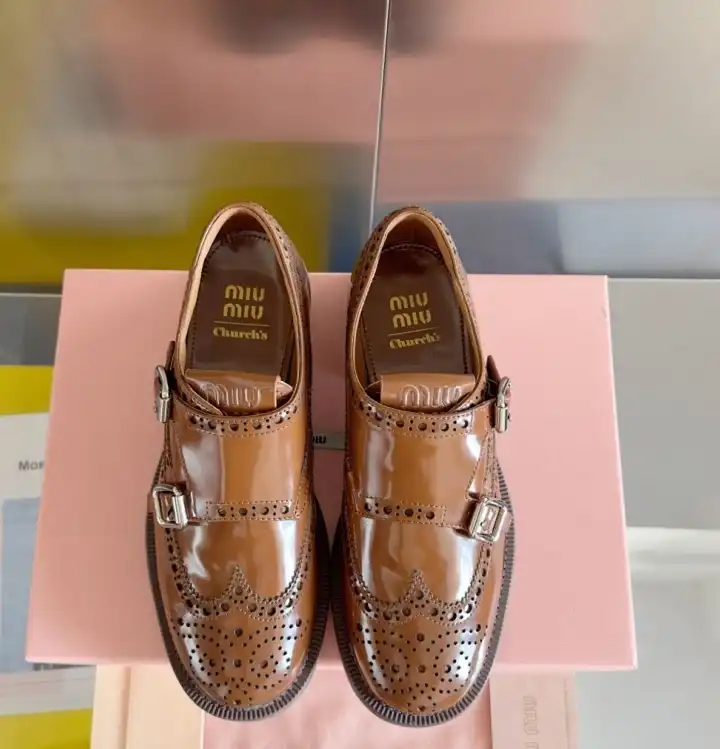 hype Miu Miu Leather Shoes