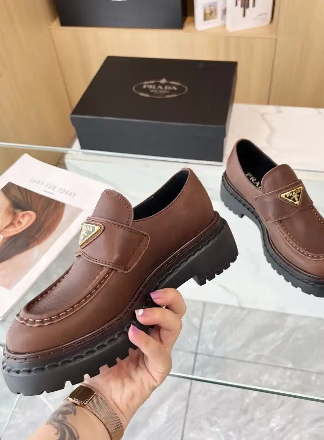 hype Prada Leather Shoes