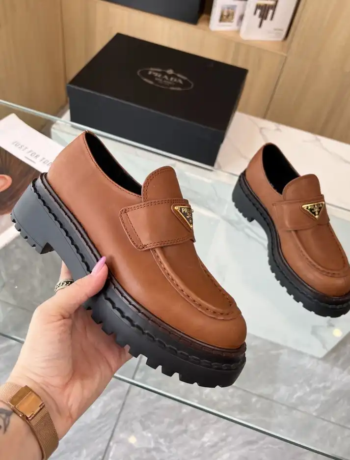 hype Prada Leather Shoes