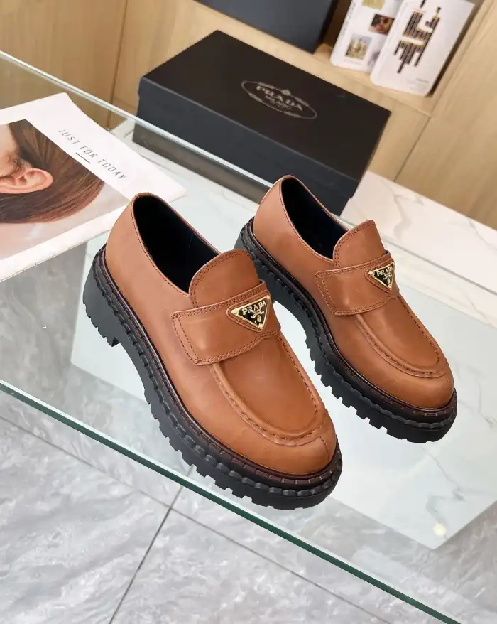 hype Prada Leather Shoes