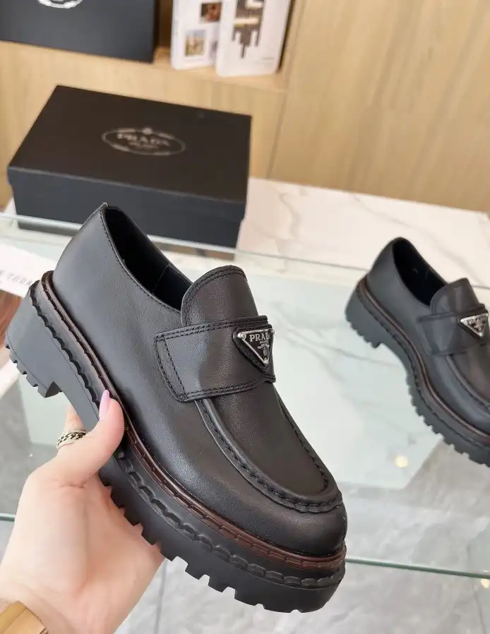 hype Prada Leather Shoes