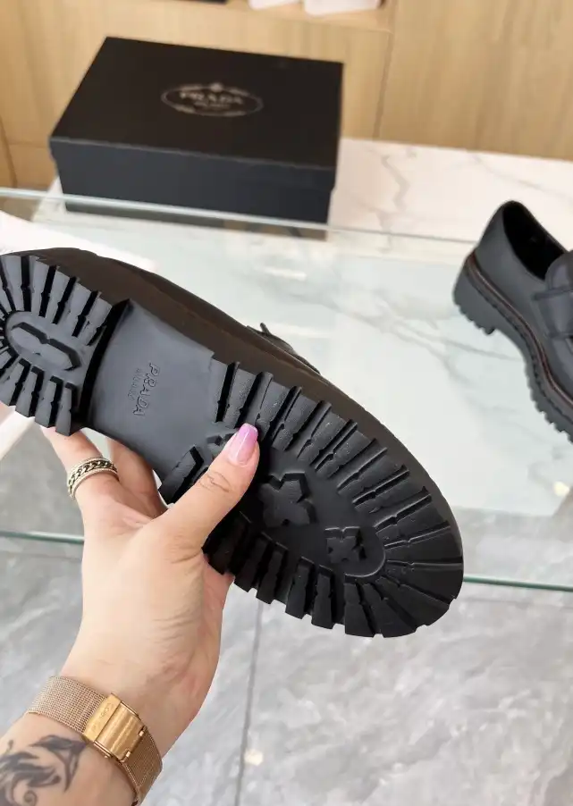 hype Prada Leather Shoes