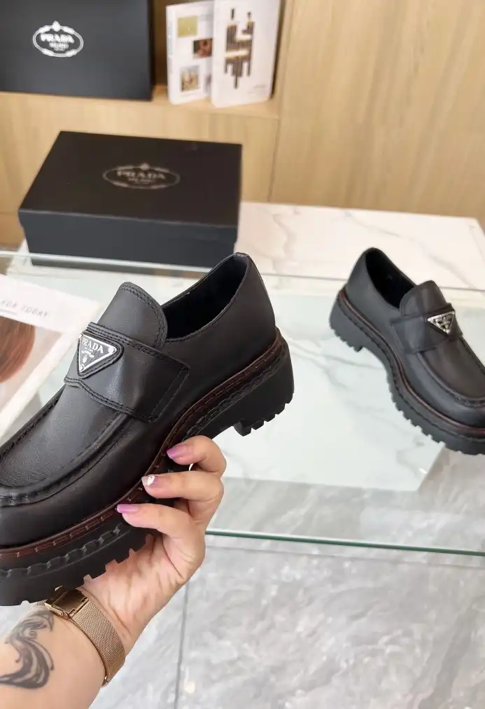 hype Prada Leather Shoes