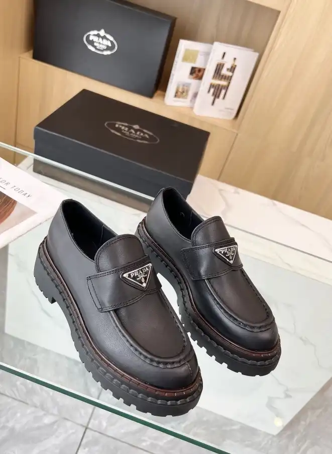 hype Prada Leather Shoes