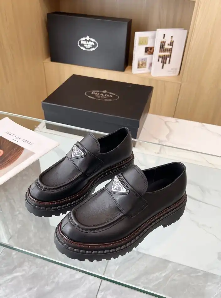 hype Prada Leather Shoes