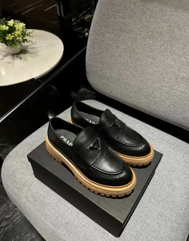 hype Prada Leather Shoes