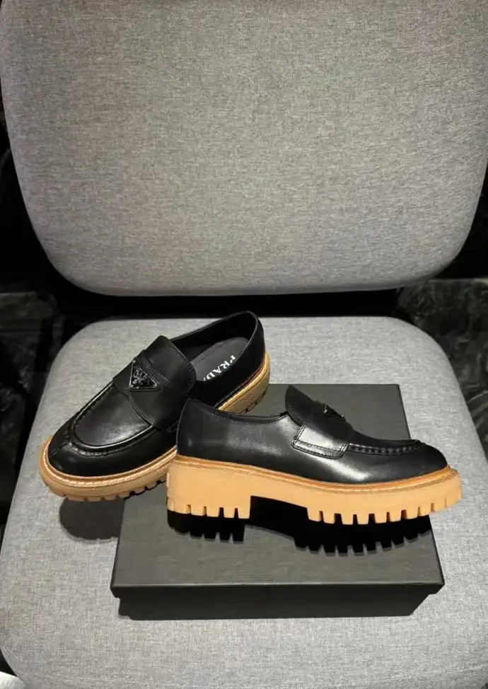 hype Prada Leather Shoes