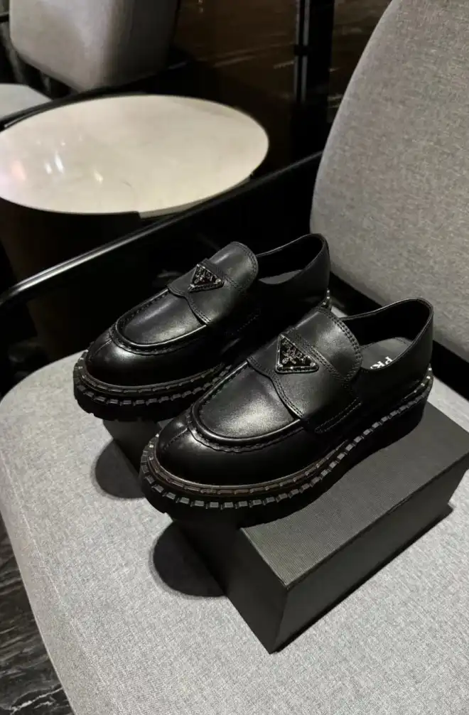 hype Prada Leather Shoes