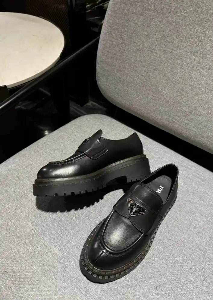 hype Prada Leather Shoes