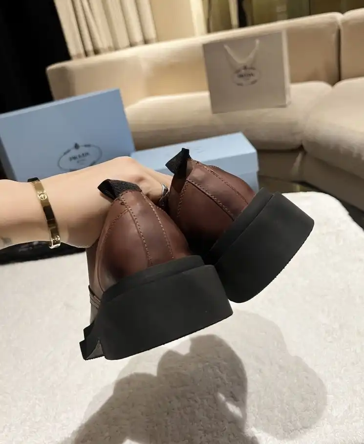 hype Prada Leather Shoes