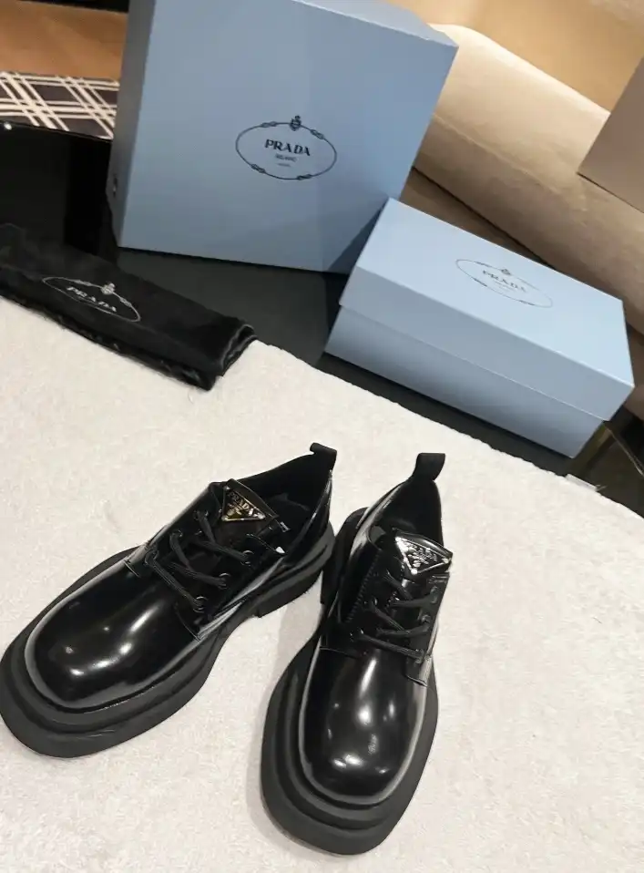 hype Prada Leather Shoes