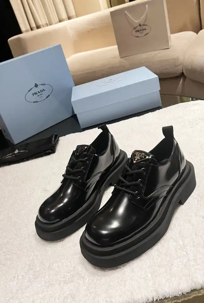 hype Prada Leather Shoes