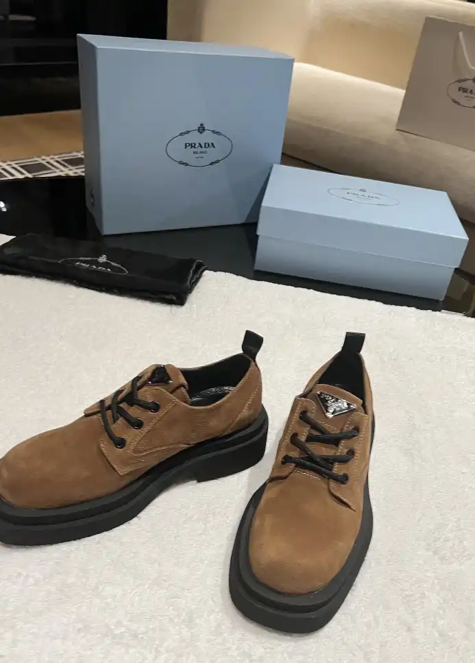 hype Prada Leather Shoes