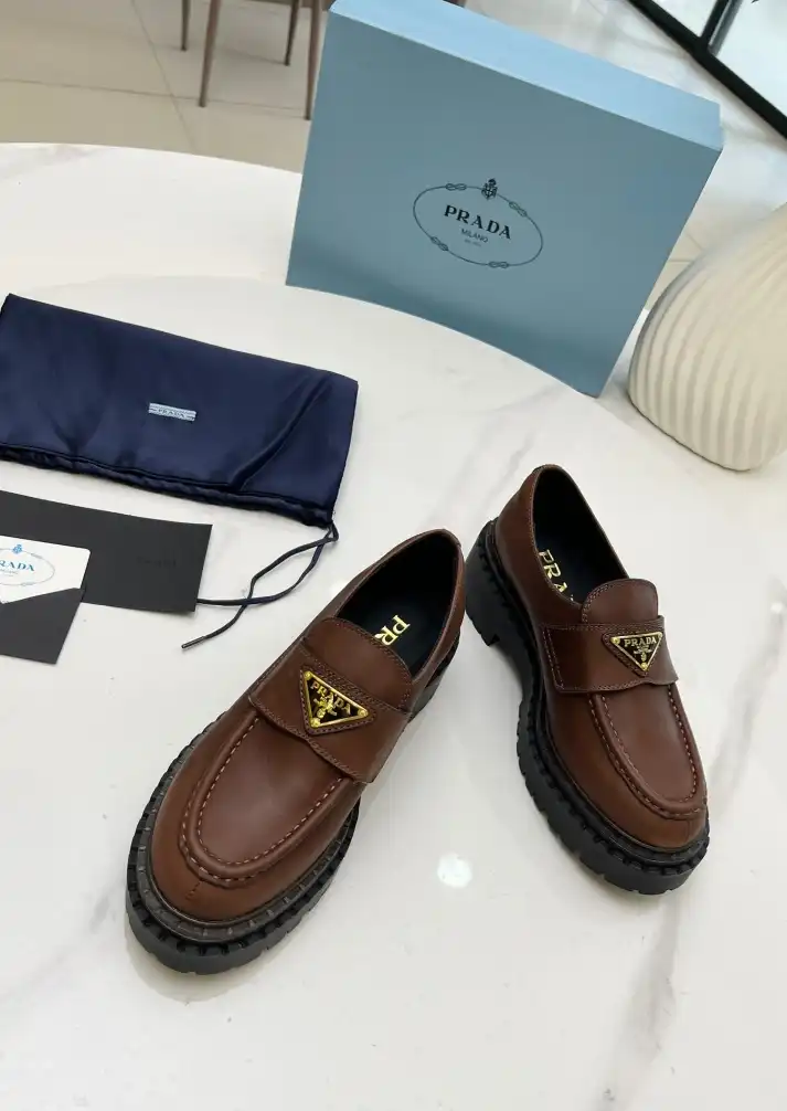 hype Prada Leather Shoes