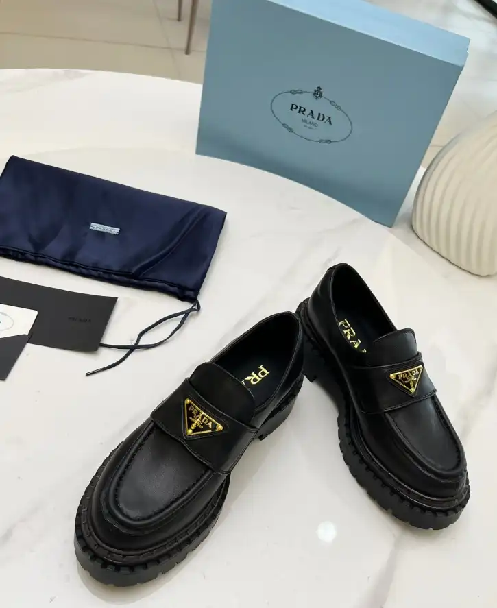 hype Prada Leather Shoes