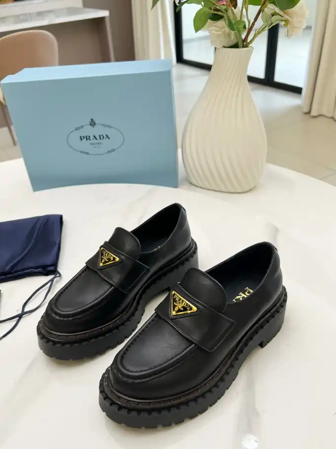 hype Prada Leather Shoes