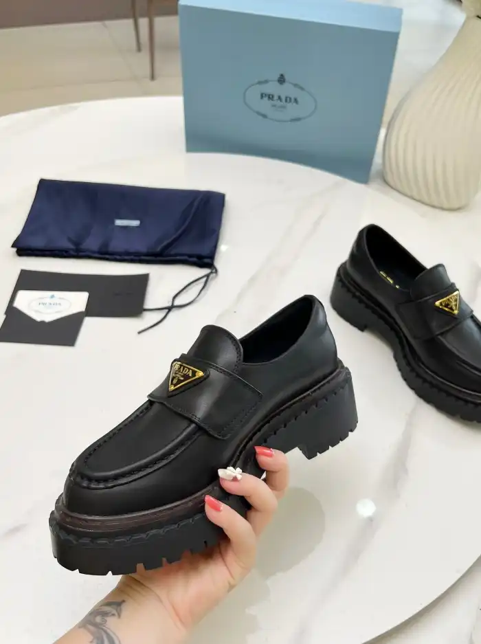 hype Prada Leather Shoes