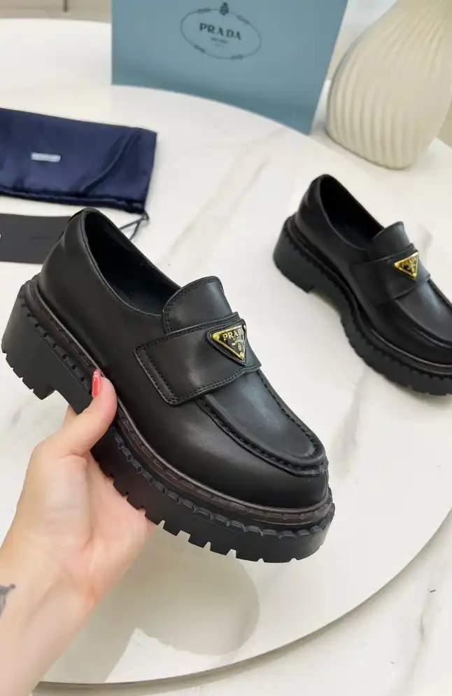 hype Prada Leather Shoes