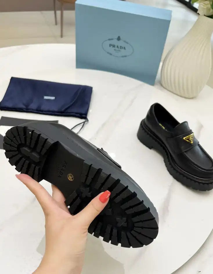 hype Prada Leather Shoes