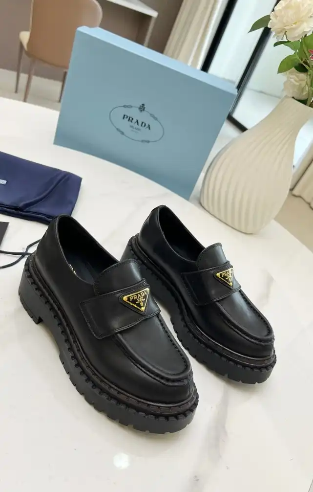 hype Prada Leather Shoes