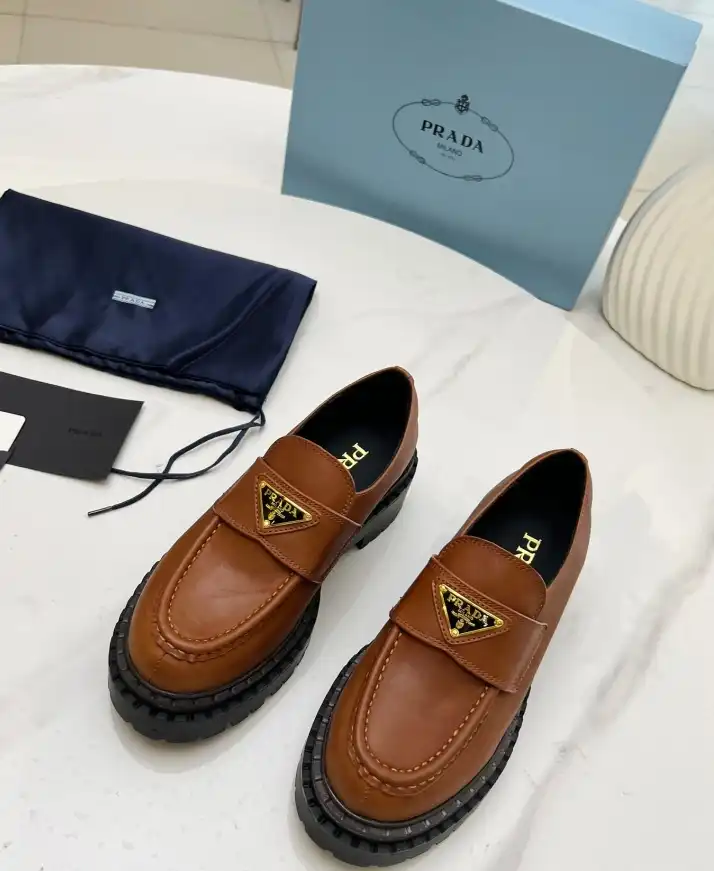 hype Prada Leather Shoes