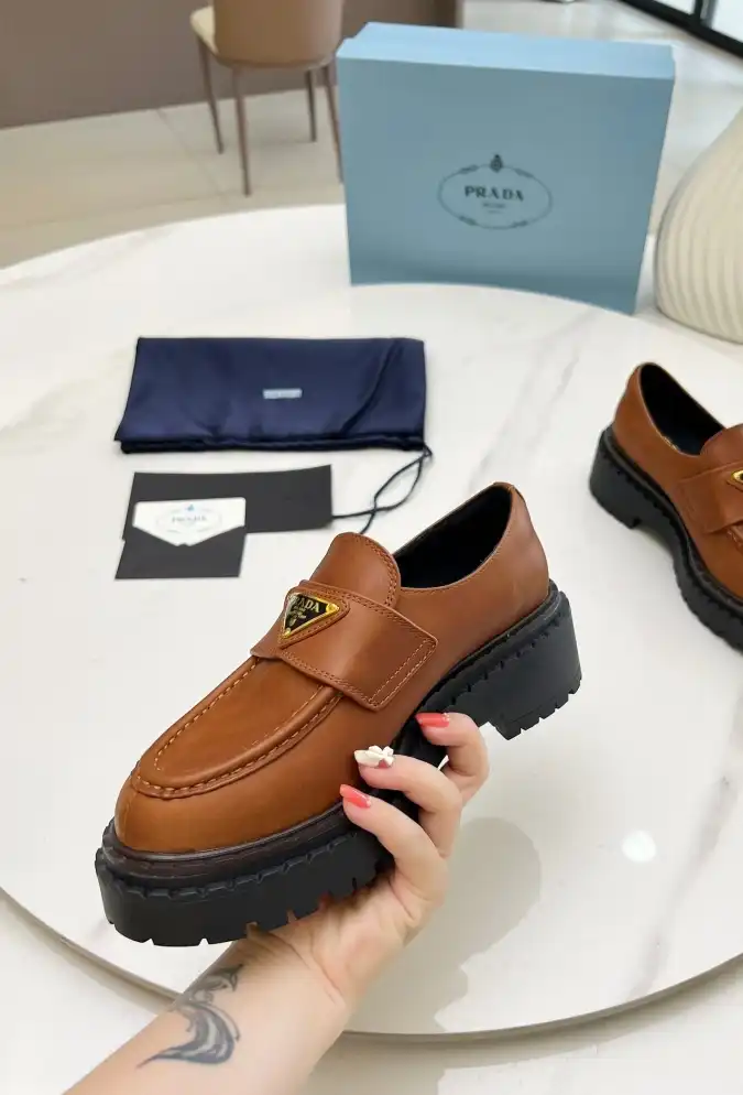 hype Prada Leather Shoes