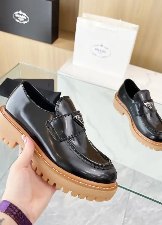 hype Prada Leather Shoes