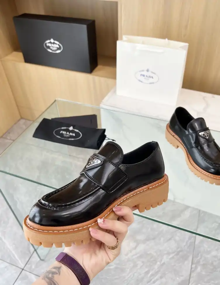 hype Prada Leather Shoes