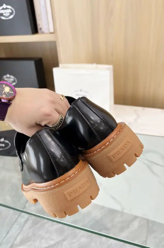 hype Prada Leather Shoes