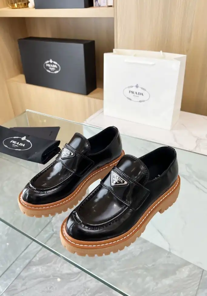 hype Prada Leather Shoes