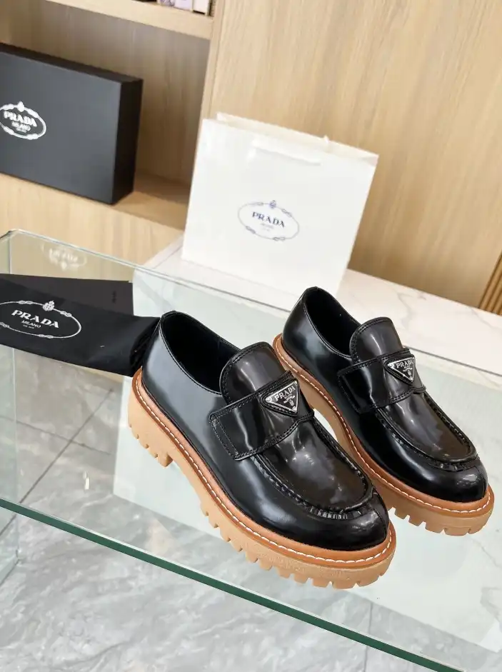 hype Prada Leather Shoes