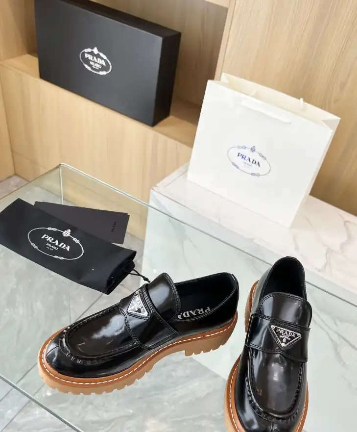 hype Prada Leather Shoes