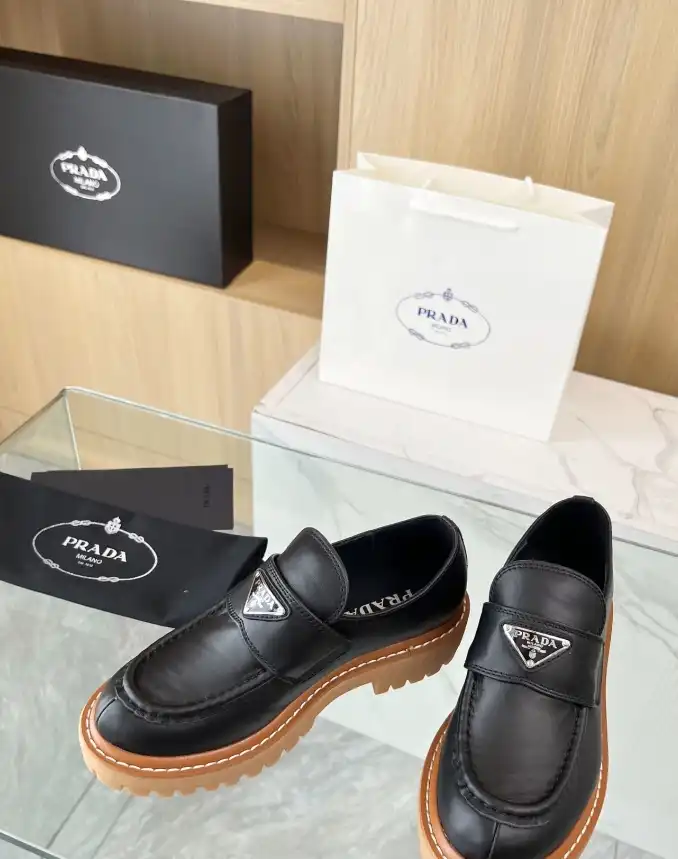 hype Prada Leather Shoes