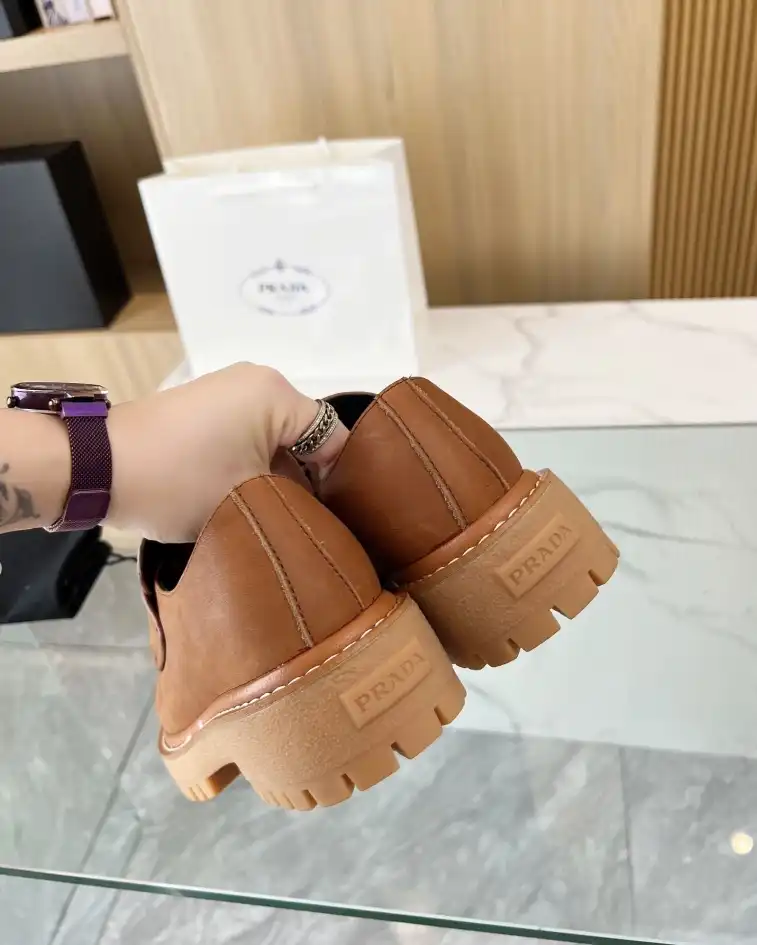 hype Prada Leather Shoes