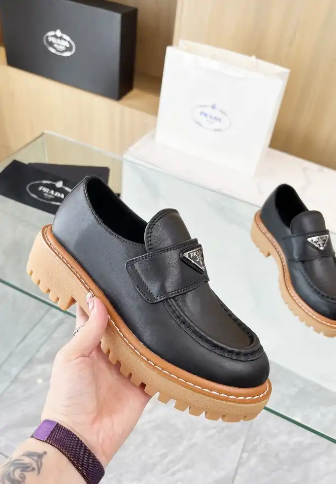 hype Prada Leather Shoes