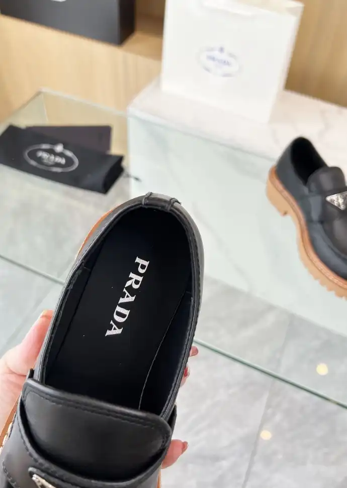 hype Prada Leather Shoes