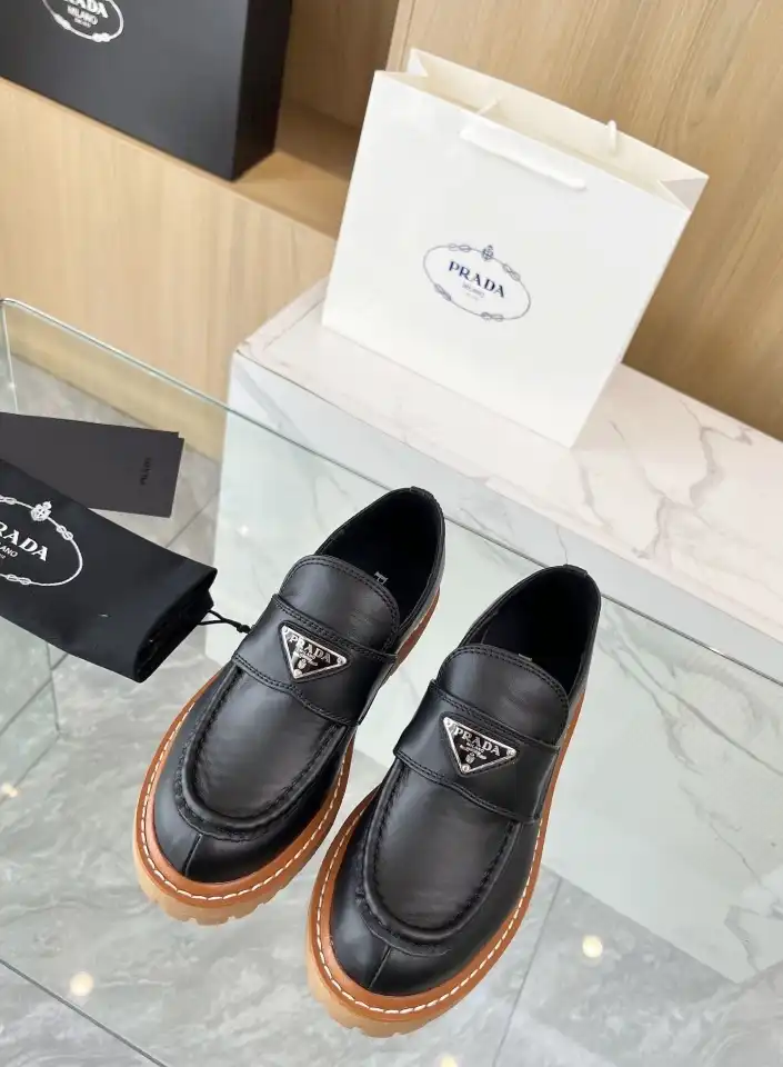 hype Prada Leather Shoes