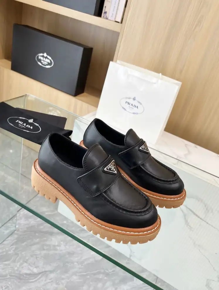 hype Prada Leather Shoes