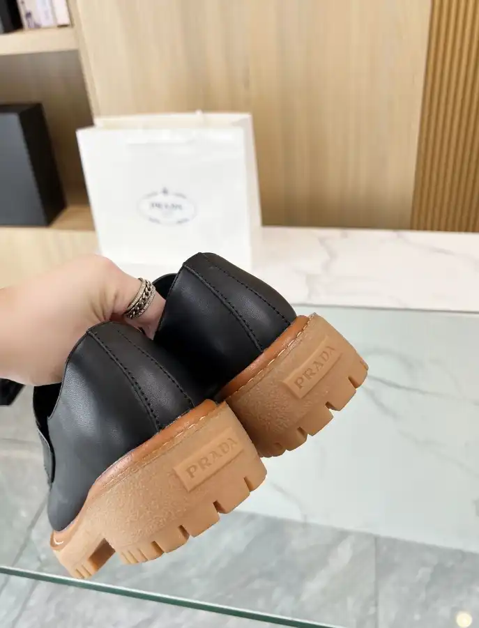 hype Prada Leather Shoes