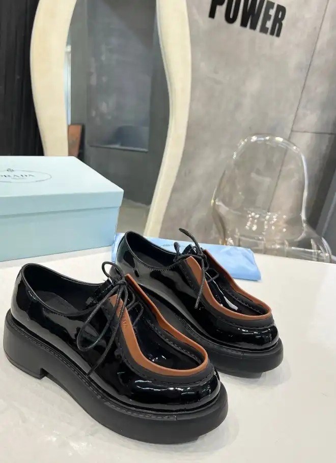 hype Prada Leather Shoes