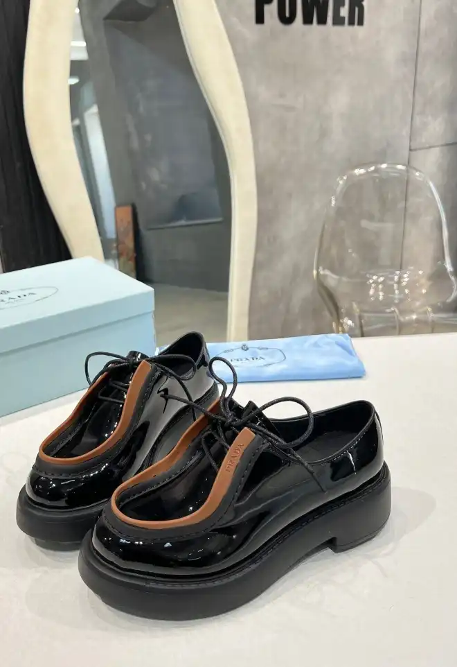 hype Prada Leather Shoes