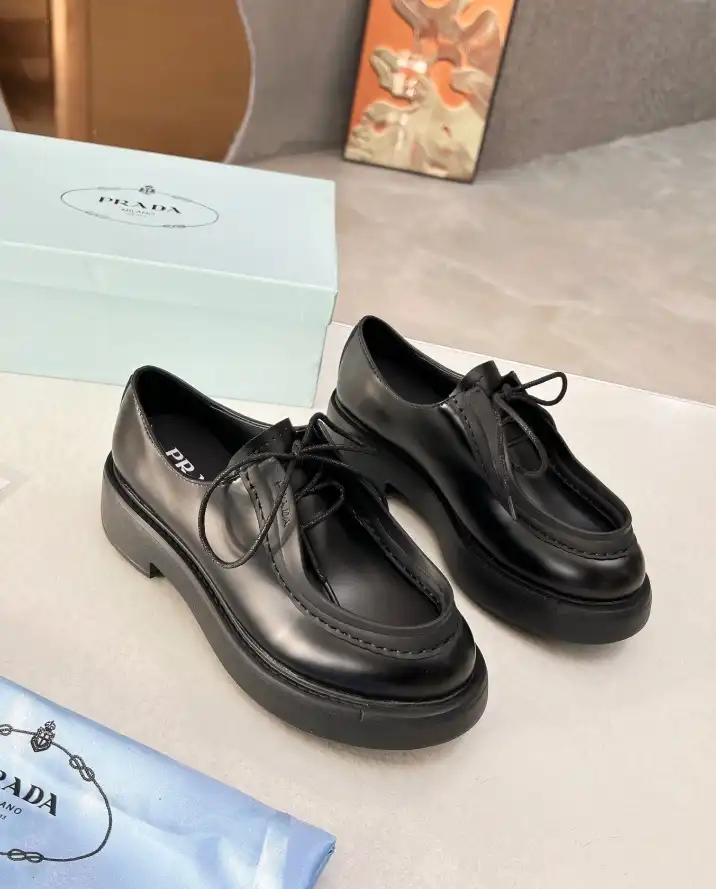 hype Prada Leather Shoes