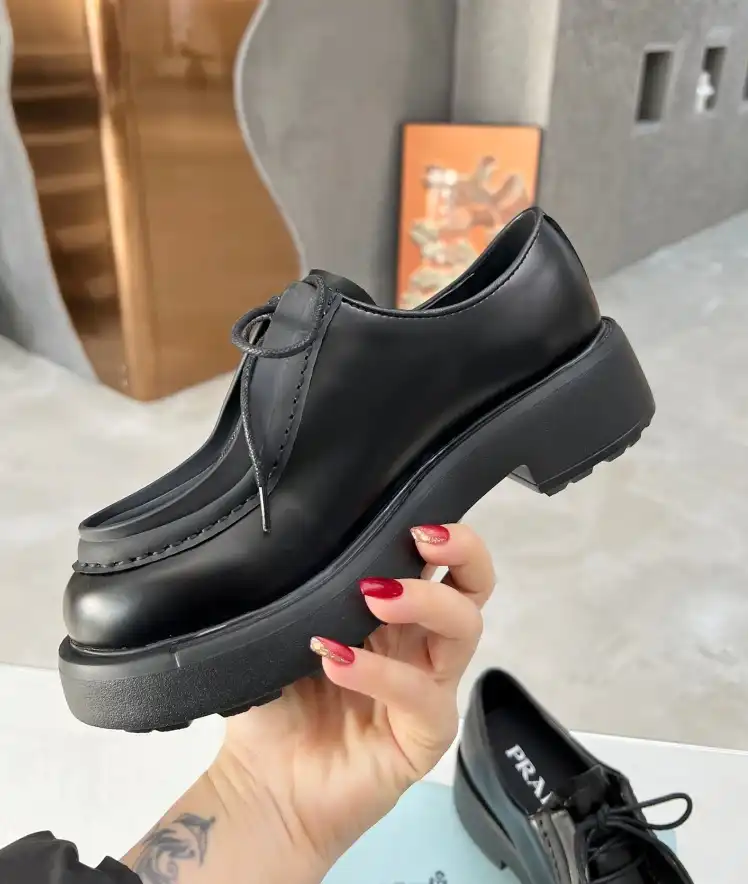 hype Prada Leather Shoes