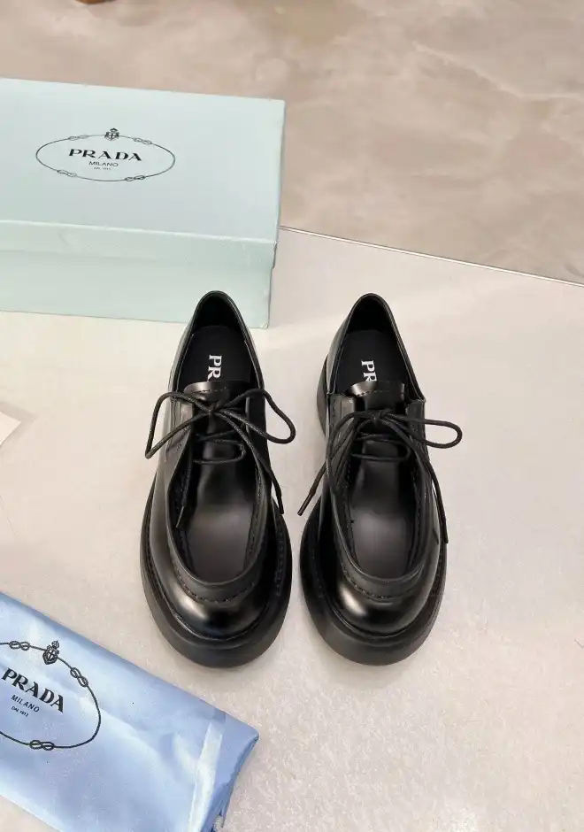 hype Prada Leather Shoes