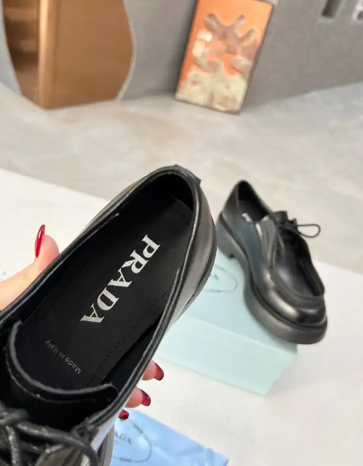 hype Prada Leather Shoes