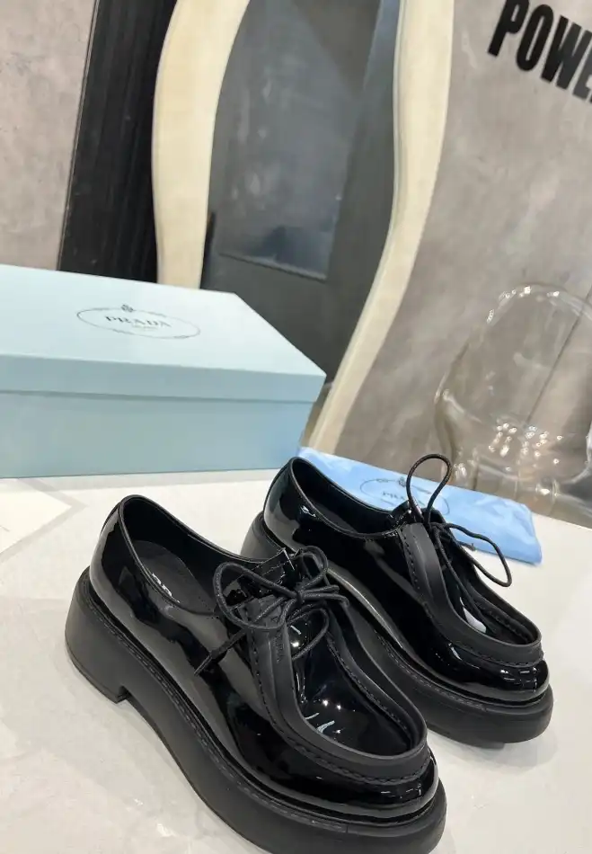 hype Prada Leather Shoes